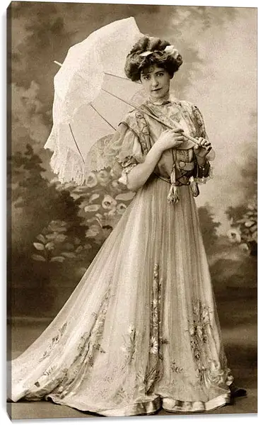 Постер на подрамнике - Девушка с зонтиком