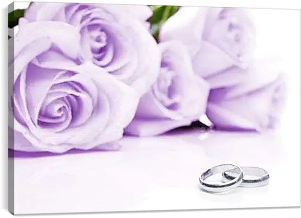 Постер на подрамнике - Свадебные розы