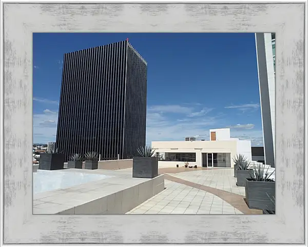 Картина в раме - Белое и черное