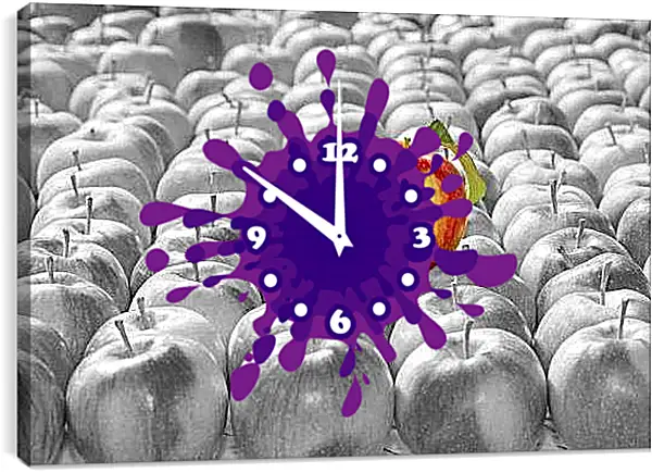 Часы картина - Яблоко