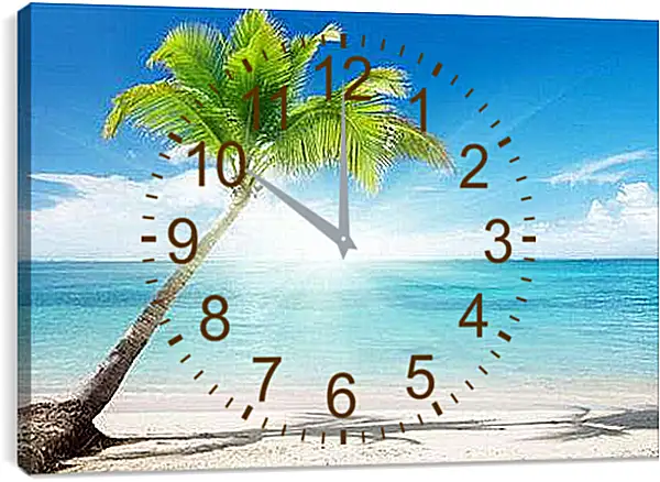 Часы картина - море