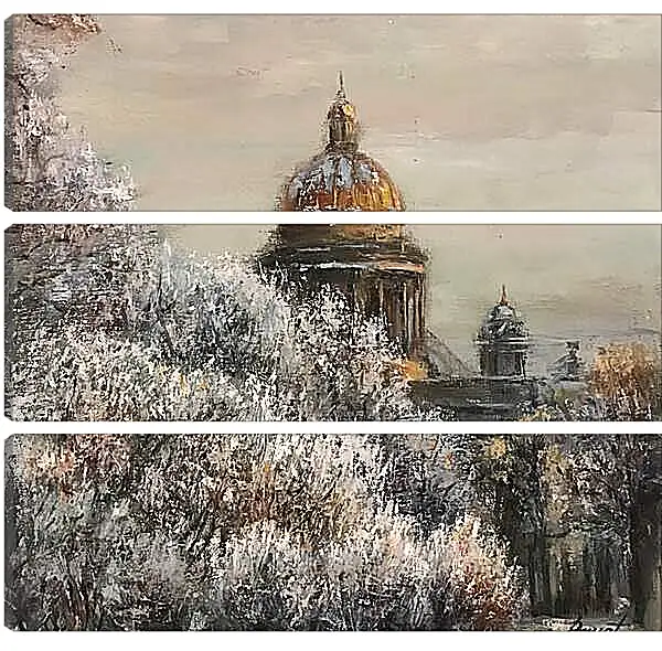 Модульная картина - Исаакиевский собор зимой