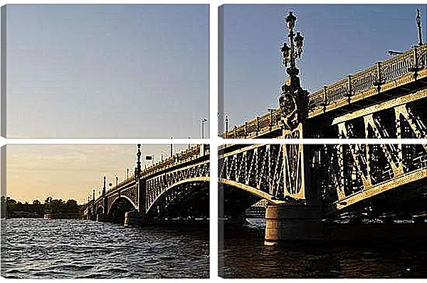 Модульная картина - Мост в Санкт-Петербурге