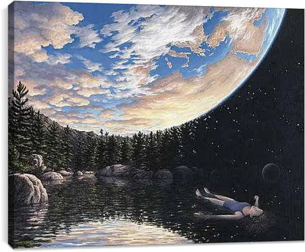 Постер на подрамнике - Иллюзия. Небо - Земля