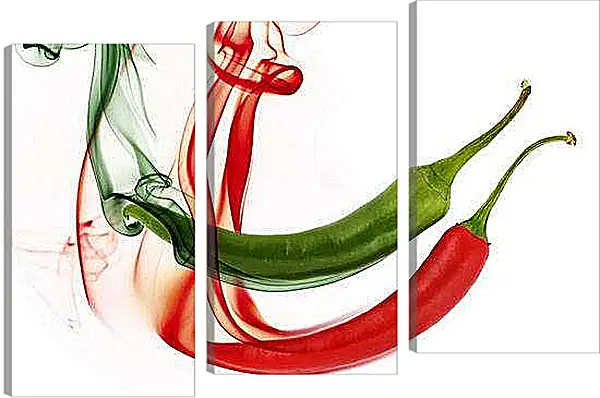 Модульная картина - Острый перец. Жгучий дуэт.