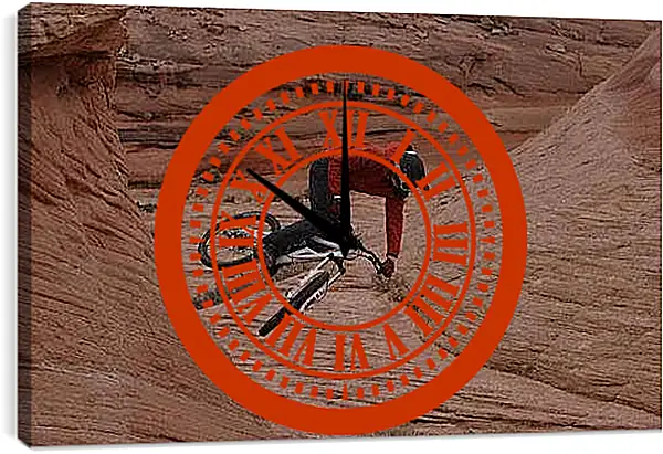 Часы картина - Прыжки в горах