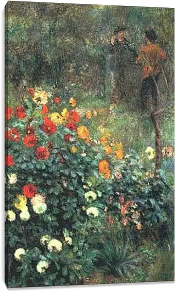 Постер на подрамнике - The Garden in the Rue Cortot at Montmartre. Пьер Огюст Ренуар