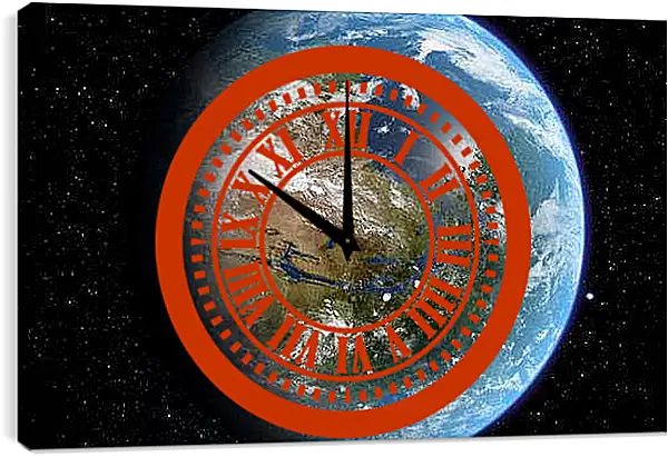 Часы картина - Космос