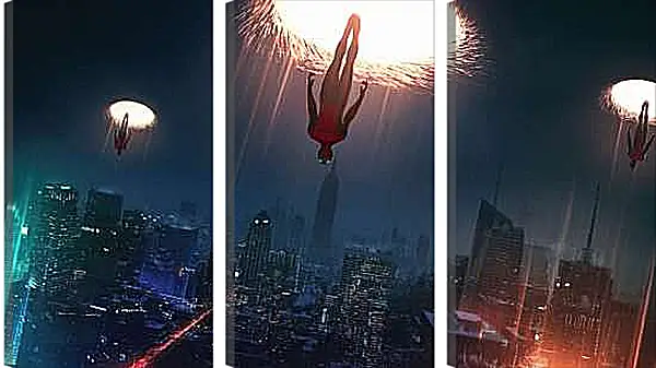 Модульная картина - Человек паук. Нет пути домой.