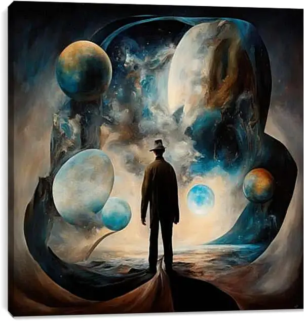 Постер на подрамнике - Путешественник по мирам 1