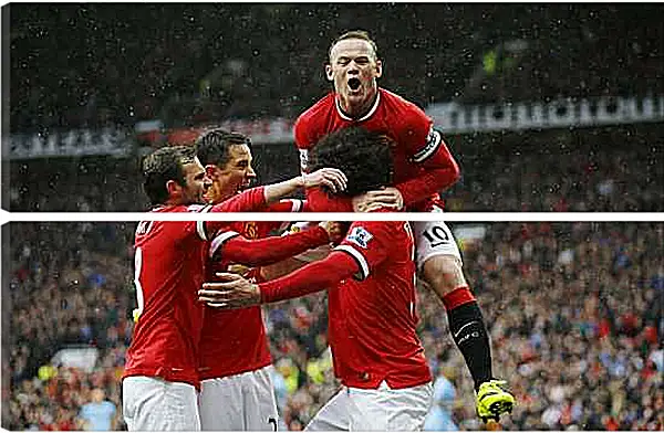 Модульная картина - Празднование гола. Манчестер Юнайтед. Manchester United