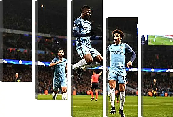 Модульная картина - Празднование гола. Манчестер Сити. Manchester City