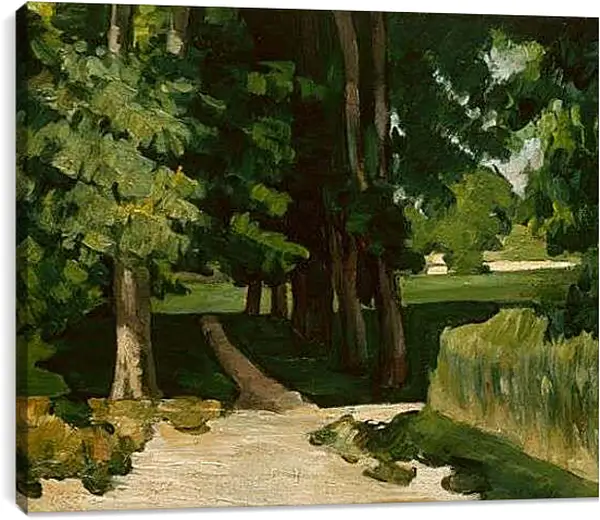 Постер на подрамнике - The Avenue at the Jas de Bouffan. Поль Сезанн