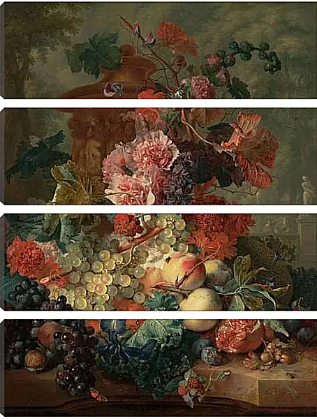 Модульная картина - Фрукты и цветы. Ян ван Хёйсум