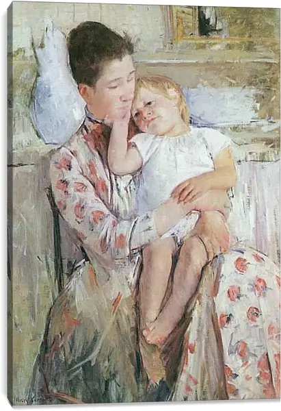 Постер на подрамнике - Emmie and Her Child. Кэссетт (Кассатт) Мэри Стивенсон