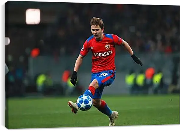 Постер на подрамнике - Иван Обляков. ФК ЦСКА Москва. FC CSKA Moscow