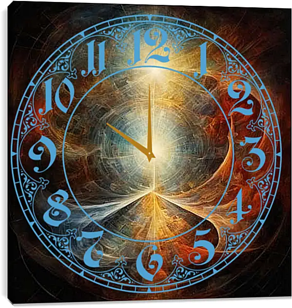 Часы картина - Поток абстрактной энергии