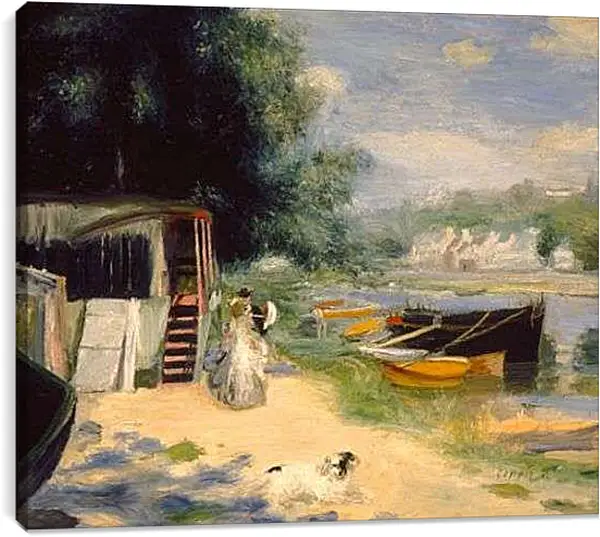 Постер на подрамнике - View of Bougival. Пьер Огюст Ренуар