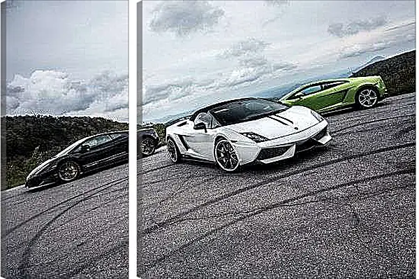 Модульная картина - Три Ламборгини