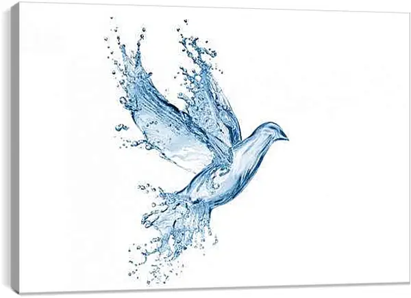 Постер на подрамнике - Голубь абстракция