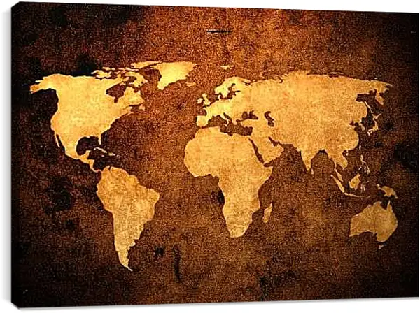 Постер на подрамнике - Карта мира