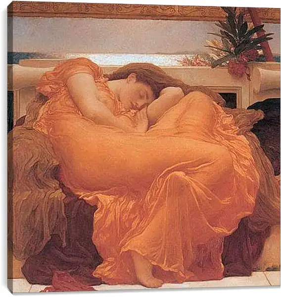 Постер на подрамнике - Flaming june. Пылающий июнь. Барон Фредерик Лейтон