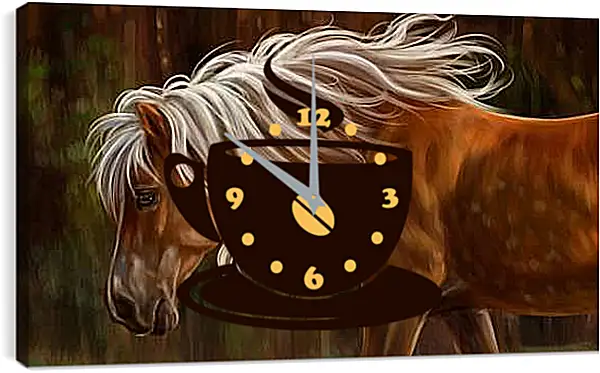Часы картина - Лошадь