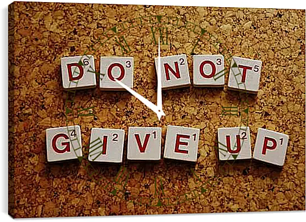 Часы картина - Не сдавайся