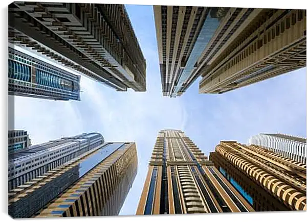 Постер на подрамнике - Небоскрёбы стремящиеся в небо. Дубай