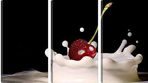 Модульная картина - Вишенка. Вишнёвый взрыв.