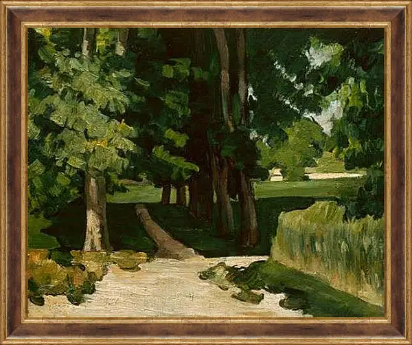 Картина в раме - The Avenue at the Jas de Bouffan. Поль Сезанн