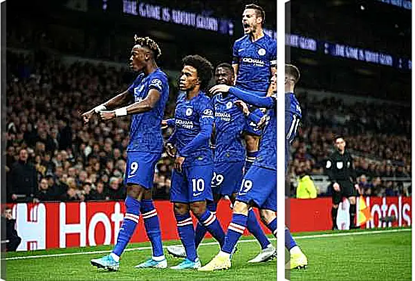 Модульная картина - Празднование гола. ФК Челси. FC Chelsea