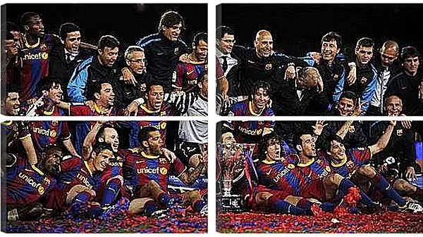 Модульная картина - Победа в Чемпионате Испании. ФК Барселона. FC Barcelona