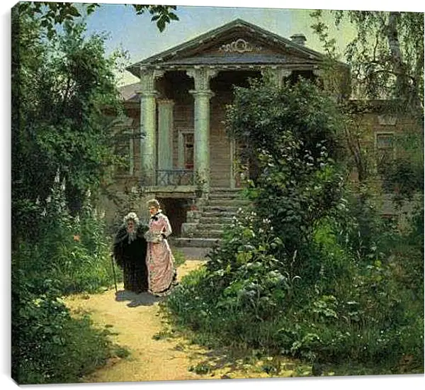 Постер на подрамнике - Бабушкин сад. Поленов Василий