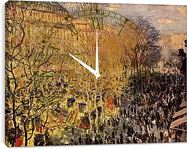 Часы картина - Boulevard des Capucines, Paris. Клод Моне
