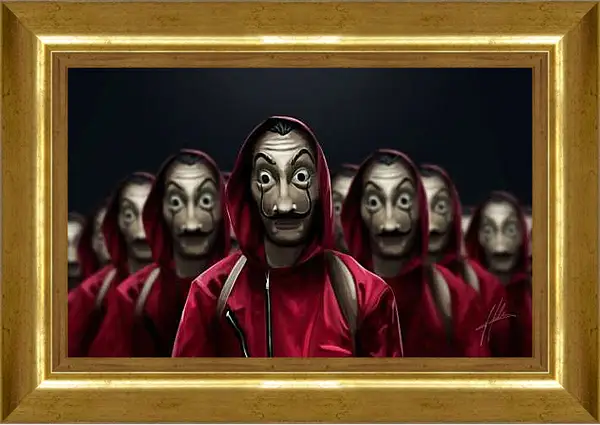 Картина в раме - Бумажный дом. La casa de papel