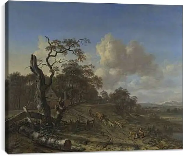 Постер на подрамнике - A Landscape with a Dead Tree. Ян Вейнантс