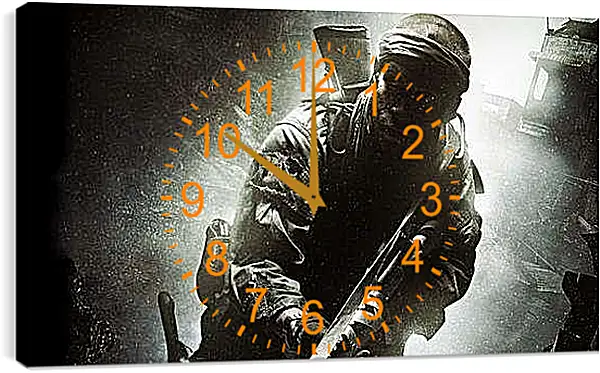 Часы картина - call of duty, soldier, gun