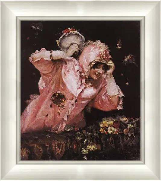 Картина в раме - Сцена из римского карнавала. Василий Суриков