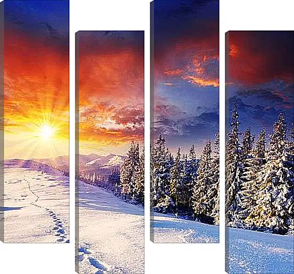 Модульная картина - Следы под солнцем