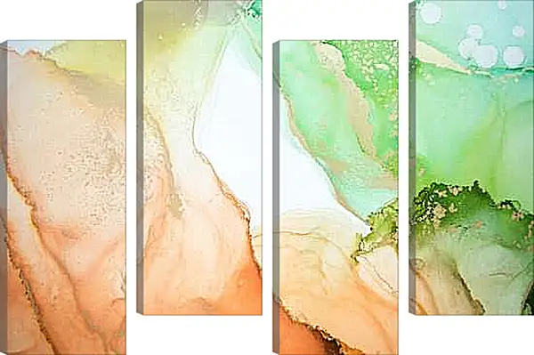 Модульная картина - Abstract warm green. Mari Dein