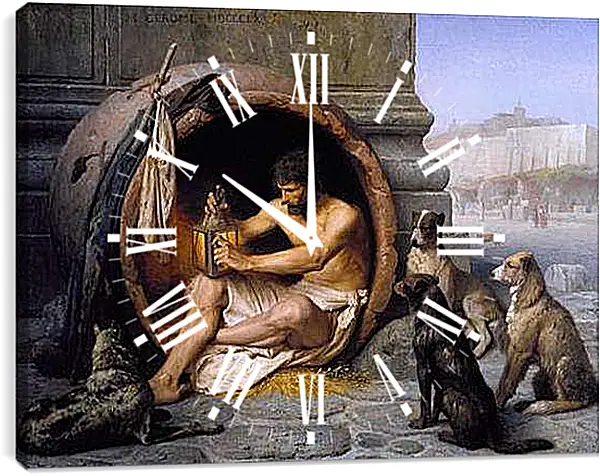Часы картина - Диоген. Жан-Леон Жером