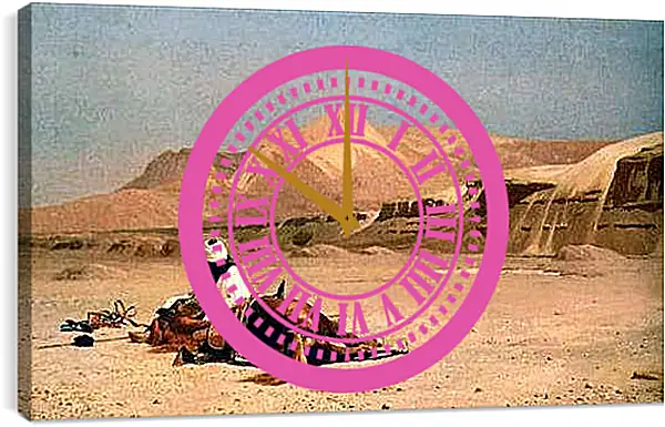 Часы картина - Rider and His Steed In The Desert. Жан-Леон Жером
