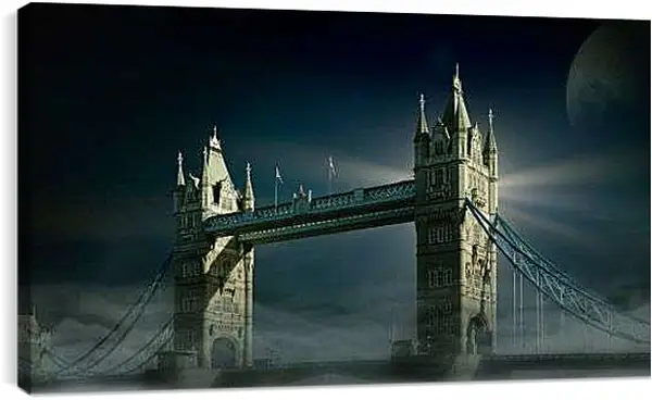 Постер на подрамнике - Ночной Тауэрский мост