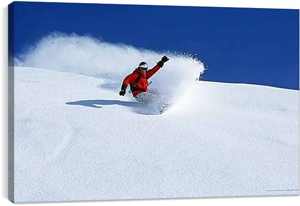 Постер на подрамнике - Оставляя за собой клубы снега