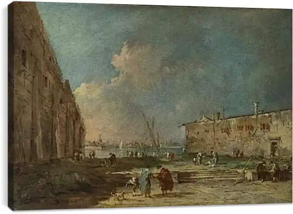 Постер на подрамнике - A View near Venice. Франческо Гварди