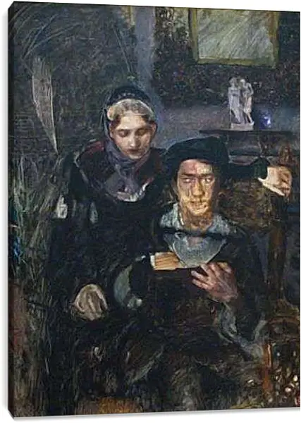 Постер на подрамнике - Гамлет И Офелия. Врубель Михаил