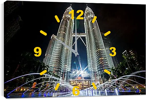 Часы картина - Башни Петронас 3. Малайзия