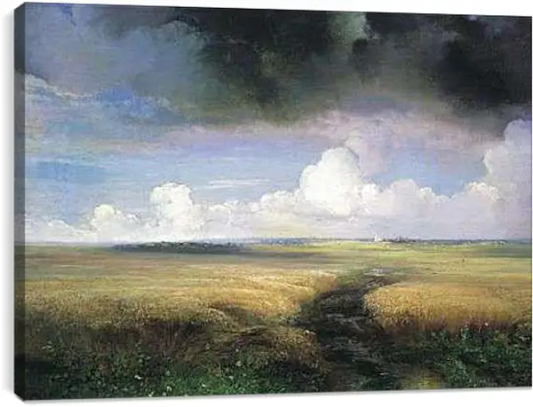 Постер на подрамнике - Рожь. Саврасов Алексей