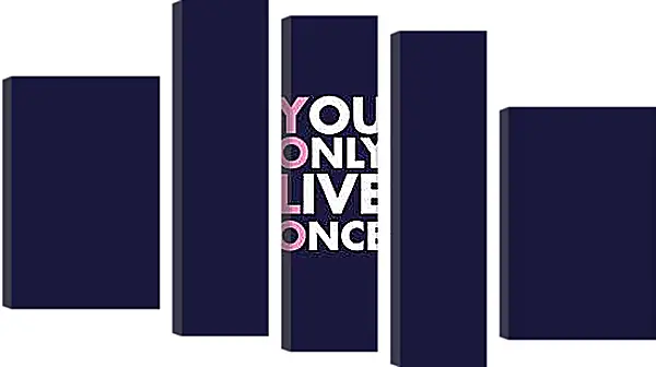 Модульная картина - Живем один раз